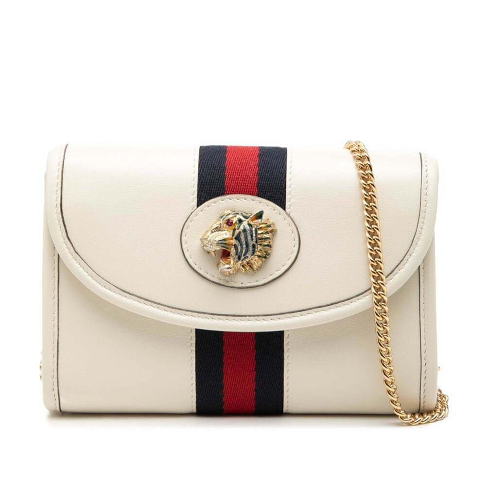 GUCCI White Leather Shoulder Bag